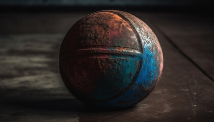 This old leather ball brings back memories generated by AI