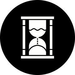 Hourglass Glyph Inverted Icon