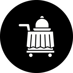 Room Service Glyph Inverted Icon