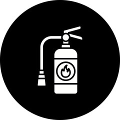 Fire Extinguisher Glyph Inverted Icon