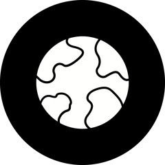 Earth Glyph Inverted Icon