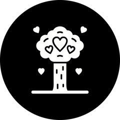 Tree Glyph Inverted Icon