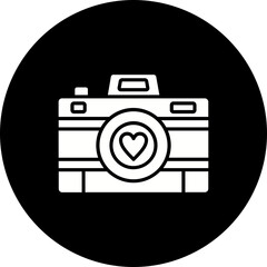 Camera Glyph Inverted Icon