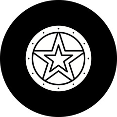 Sheriff Glyph Inverted Icon