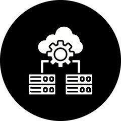 Data Management Glyph Inverted Icon