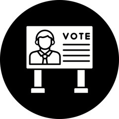 Billboard Glyph Inverted Icon