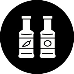 Sauce Bottle Glyph Inverted Icon