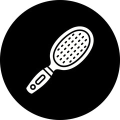 Hair Brush Glyph Inverted Icon