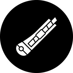 Paper Cutter Glyph Inverted Icon