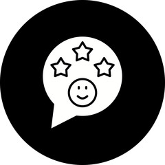 Good Review Glyph Inverted Icon