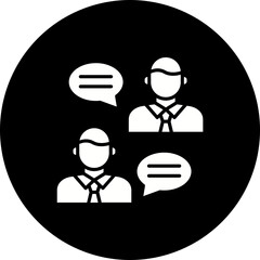 Conversation Glyph Inverted Icon