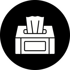 Tissue Box Glyph Inverted Icon