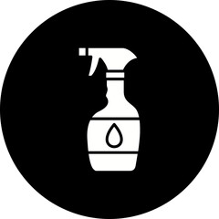 Cleaning Spray Glyph Inverted Icon