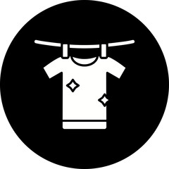 Drying Glyph Inverted Icon