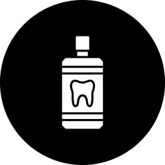Mouthwash Glyph Inverted Icon