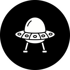 Ufo Glyph Inverted Icon