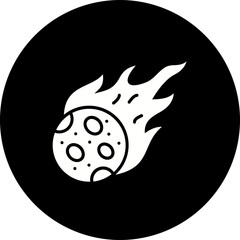 Comet Glyph Inverted Icon
