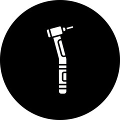 Dental Drill Glyph Inverted Icon