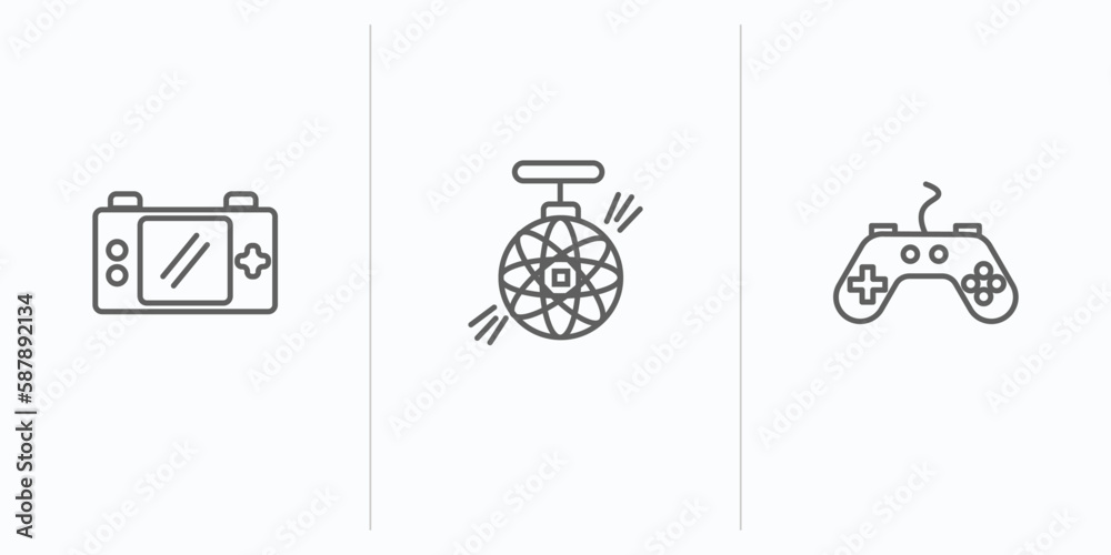 Poster outline icons set. thin line icons such as , vector. linear icon sheet can be used web and