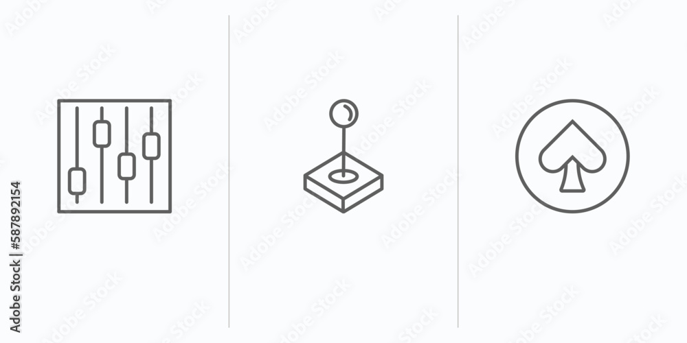 Poster outline icons set. thin line icons such as , vector. linear icon sheet can be used web and