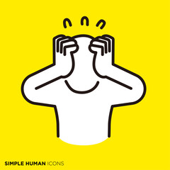 シンプルな人間のアイコンシリーズ,困る人