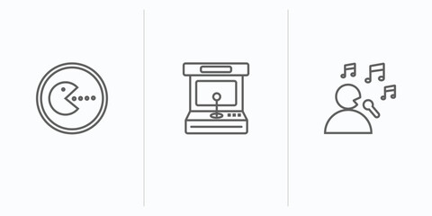 outline icons set. thin line icons such as , vector. linear icon sheet can be used web and