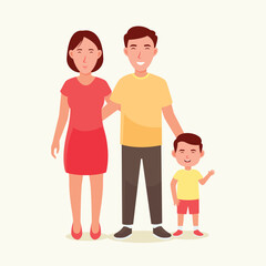 Happy family day flat design illustration