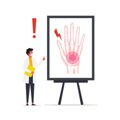 Flat world arthritis day vector illustration - obrazy, fototapety, plakaty