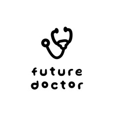 Future Doctor Clinic Hospital Illustration Icon Fun Cute Playful Motivation Black On Clear Background