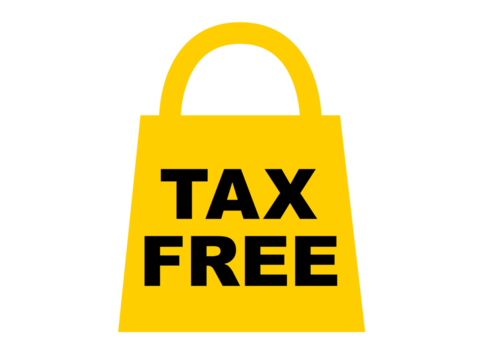 Shopping bag illustration TAX FREE mark 2