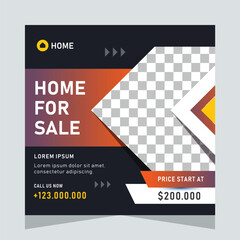 Real estate social media post or instagram post template design