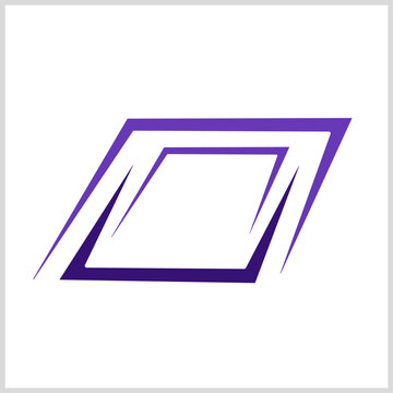 Parallelogram Line icon purple color. Vector Illustration for Icon, Symbol, Logo etc