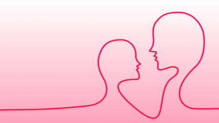 Mothers' day pink background with lines