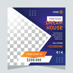 Real estate house property instagram post or web banner promotions
