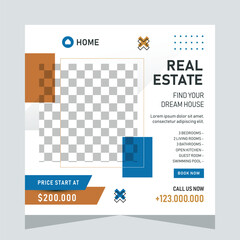 Real estate social media post or instagram post template design