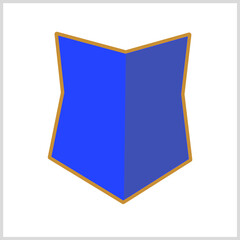 Shield icon blue and orange color. Vector Illustration for Icon, Symbol, Logo etc