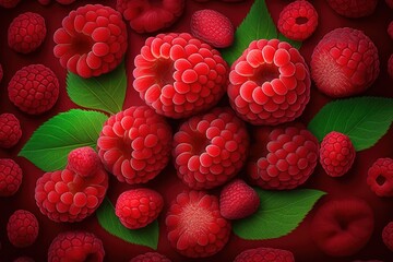 Raspberry Background Graphic (Generative AI)