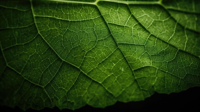 This stunning macro photograph captures the intricate texture and vibrant green color of a neem leaf.