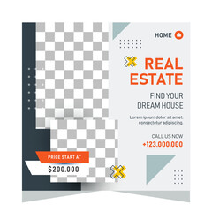Instagram post template design for real estate business