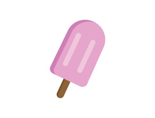 Cute melting ice cream popsicle cartoon icon vector illustration. Desserts and Sweet Foods Flat Design icon concept.