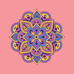 mandala background luxury ornamental colorful design 