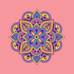 mandala background luxury ornamental colorful design 