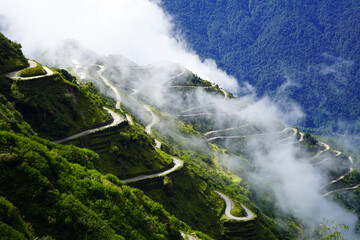 Cloud formatrion in Zig Zag road in Old Silk Route East Sikkim