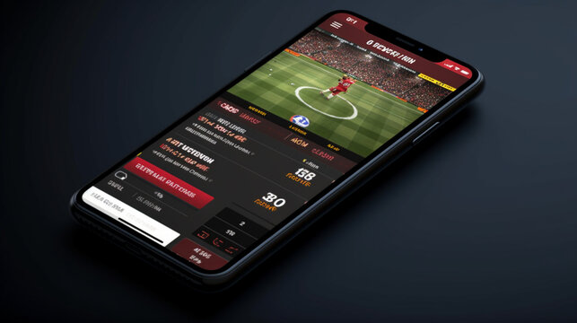 Watch a live sports event on your mobile device betting on football matches Generated AI