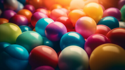 Fototapeta na wymiar balloon spring summer, vintage background, celebration festival color gradient ball Generated AI