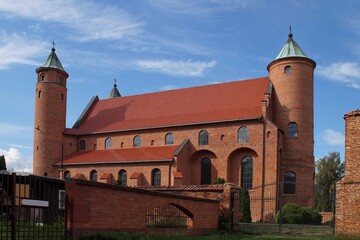 Fototapeta premium The Gothic-Renaissance fortified church of St. Roch and St. John the Baptist in Brochów, the place of baptism of Fryderyk Chopin.