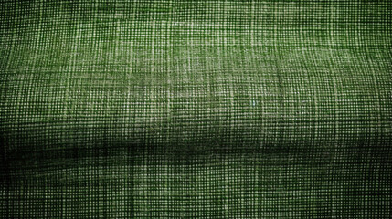 green fabric textile pattern background, linen cotton wool texture, Generated AI