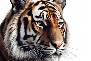 Naklejka premium white tiger portrait