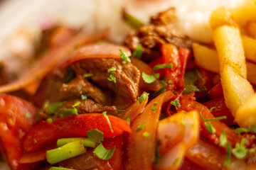 Comida peruana de un restaurante