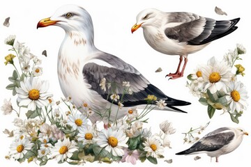 Fototapeta premium duck and ducklings